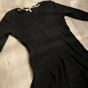 Victoria's Secret Medium Black Sparkling Mini Sweater Dress